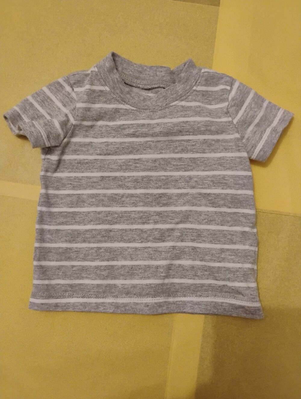 Carter's Gray and White Striped Crewneck TShirt